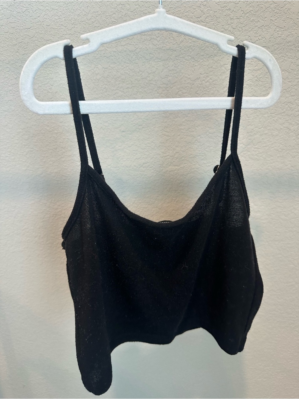 Forever 21 Black Knit Cami with Adjustable Straps - Picture 2 of 4
